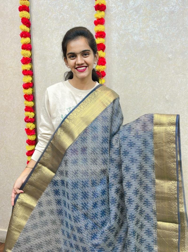 Organza silk saree