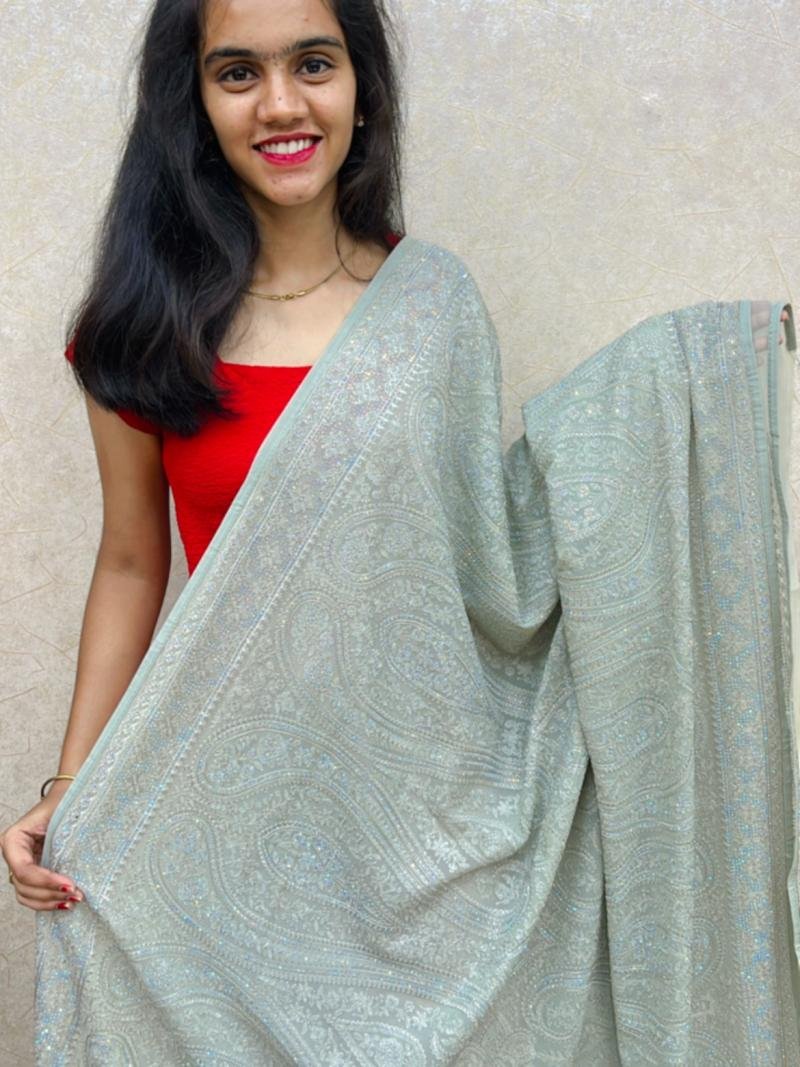 CHICKENKARI WORK SAREE